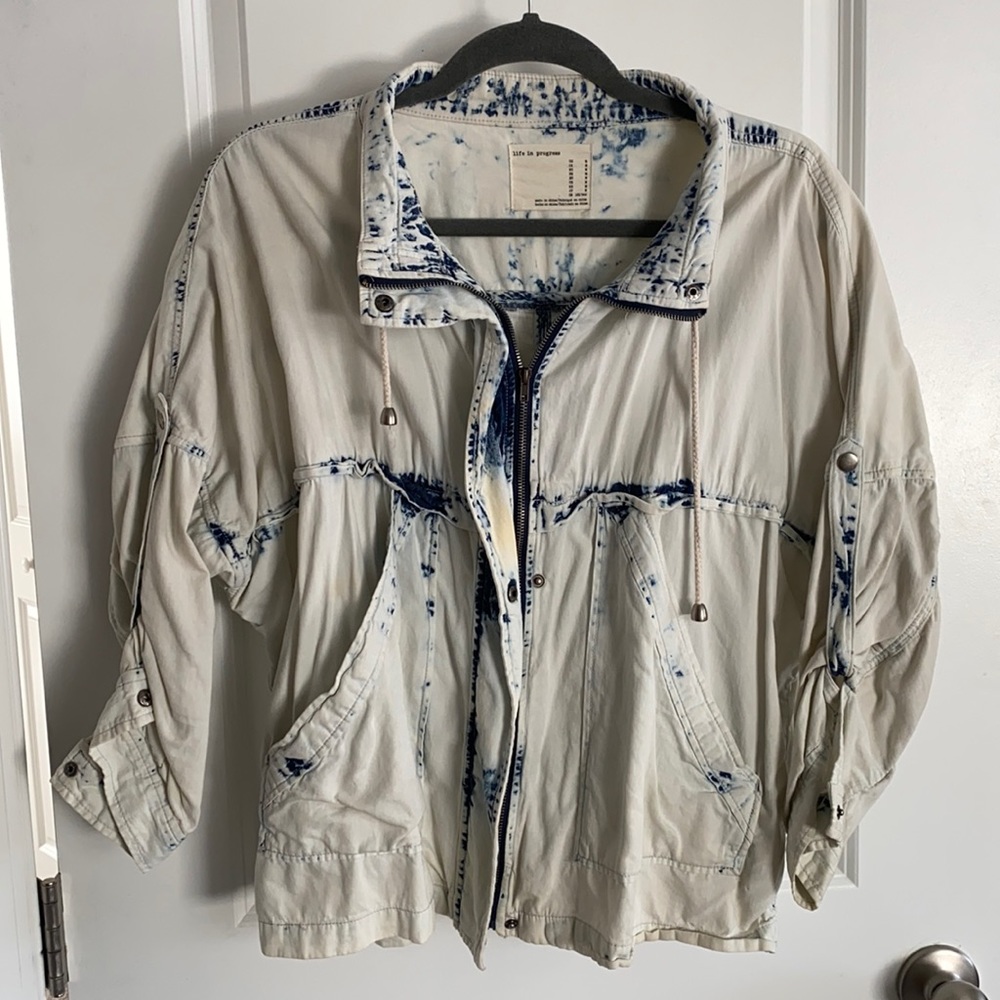 Distressed bleached jacket